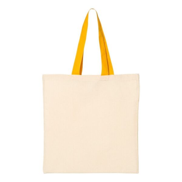 Economical Tote with Contrast-Color Handles Thumbnail